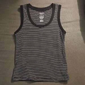 Nine West Black and White Soft Spun Top
